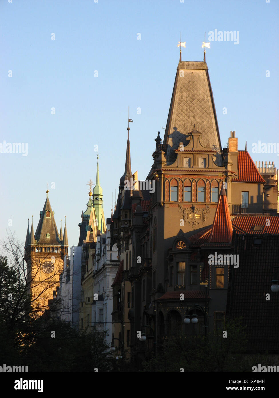 Blick in die Parizska Straße in Prag Stockfoto