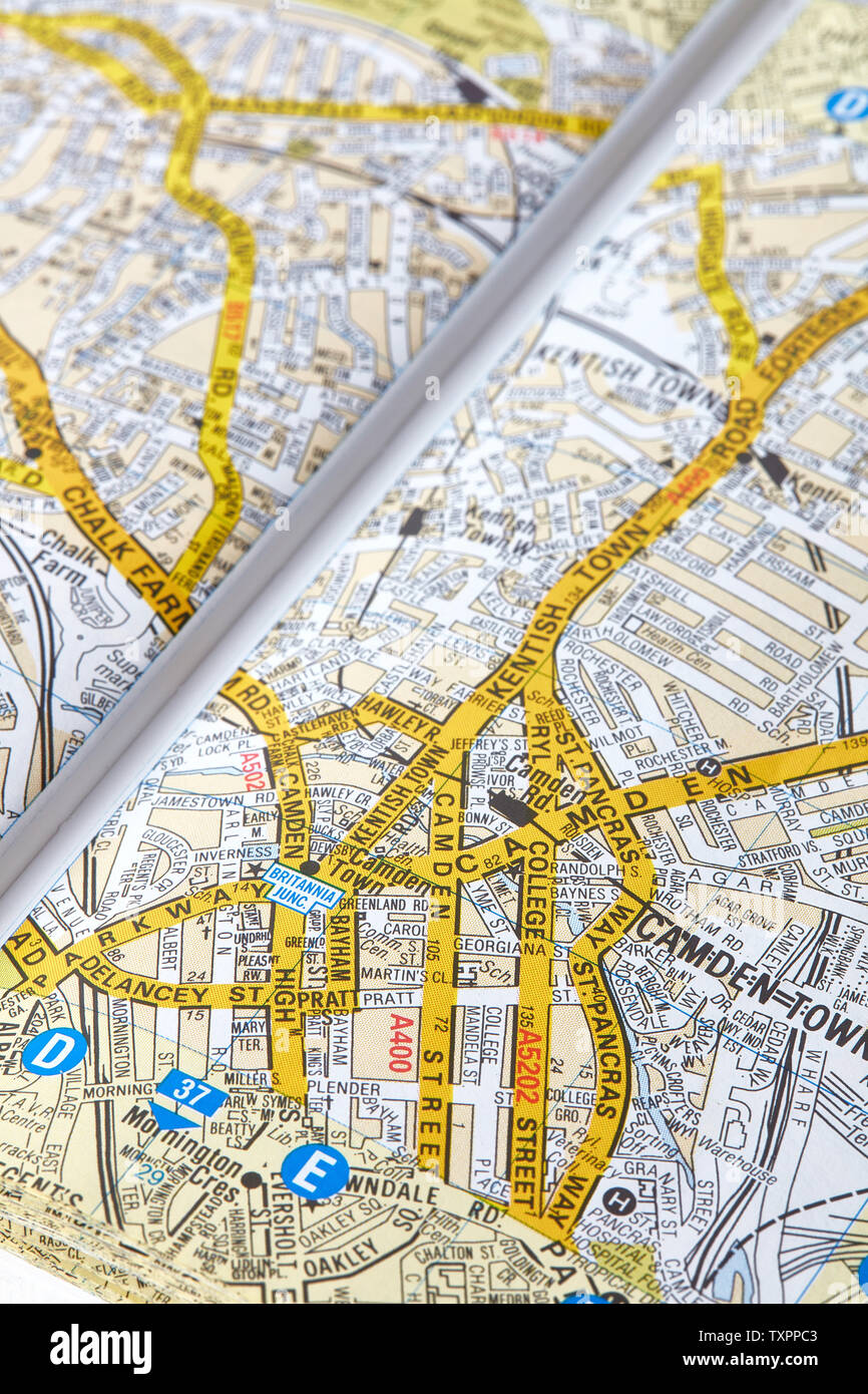 Alte London A bis Z Karte vor - dating Smartphone Apps Stockfoto