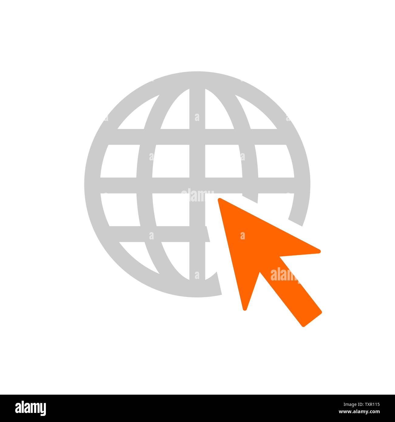 Symbol Internet. Klicken Sie auf Web anmelden. Internet Symbol. Flache Vektor für Web Design und mobile App Stock Vektor