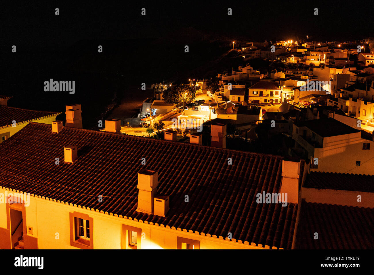 Nachtszenen, Burgau, Algarve, Portugal Stockfoto