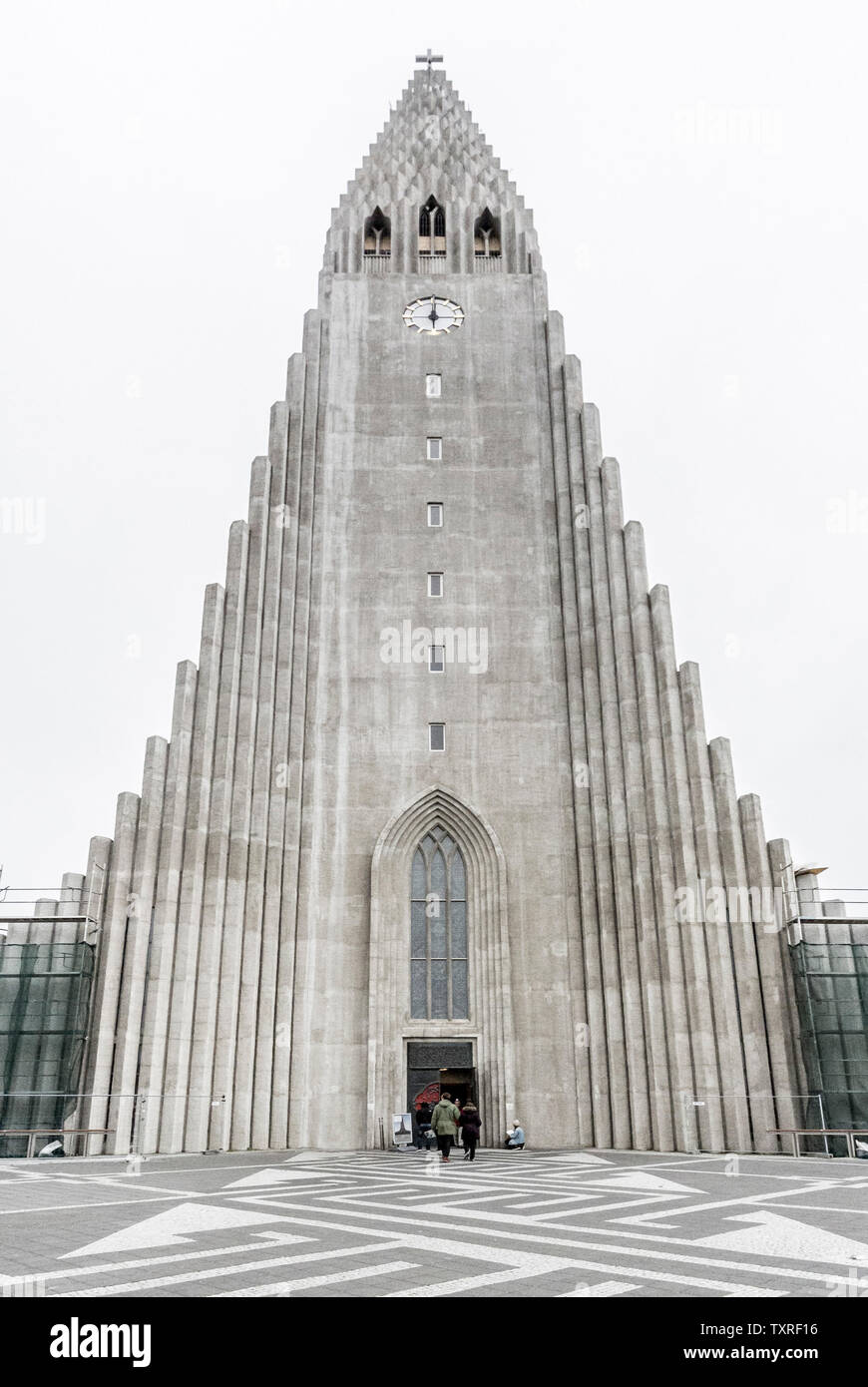 Die hallgrímskirkja. Lutherische Kirche in Reykjavík, Island Stockfoto