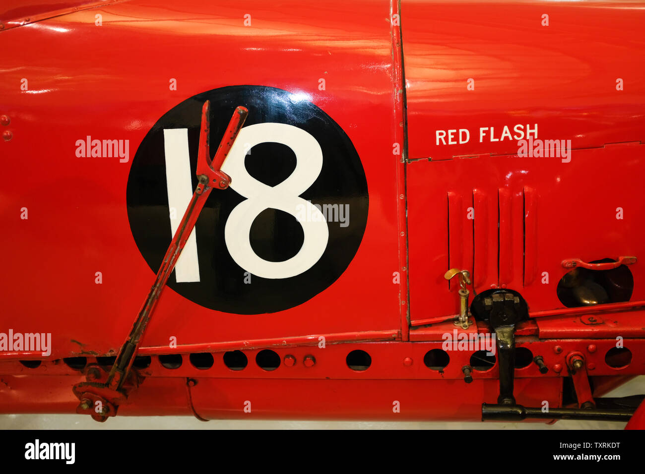 1925 Morris Oxford 'Roter Blitz' Special. Zum Rennen in Brooklands gebaut. British Motor Museum Gaydon, Großbritannien Stockfoto