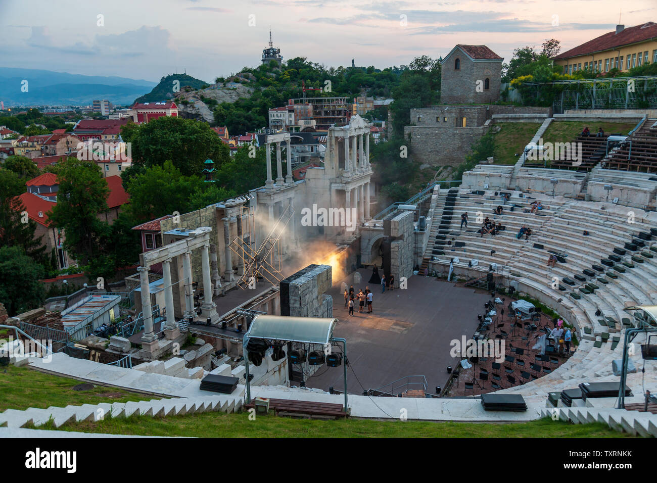 Das Römische Theater in Plovdiv Bulgarien antike Theater von Philippopolis Stockfoto