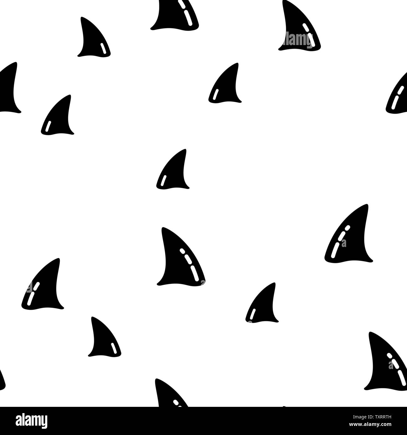 Ozean Killer Shark Whale nahtlose Muster Vektor Stock Vektor