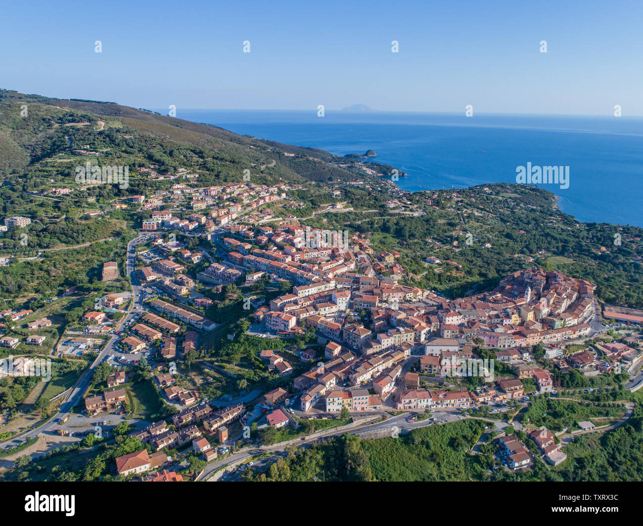 Dorf von Capoliveri, Insel Elba. Toskana, Italien Stockfoto