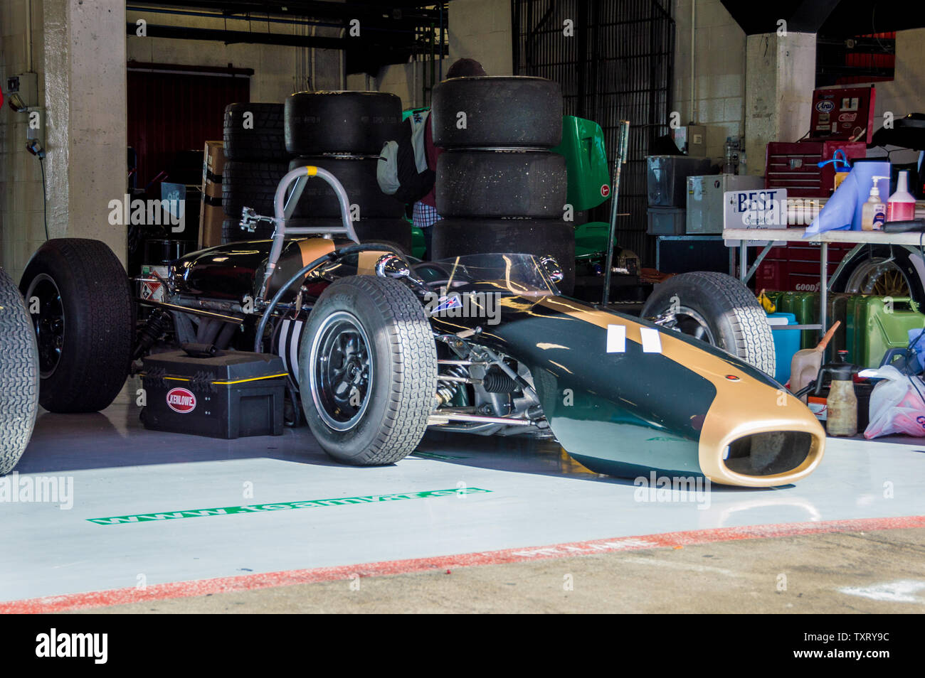 Brabham BT 11 in Circuit de Barcelona, Katalonien, Spanien Stockfoto
