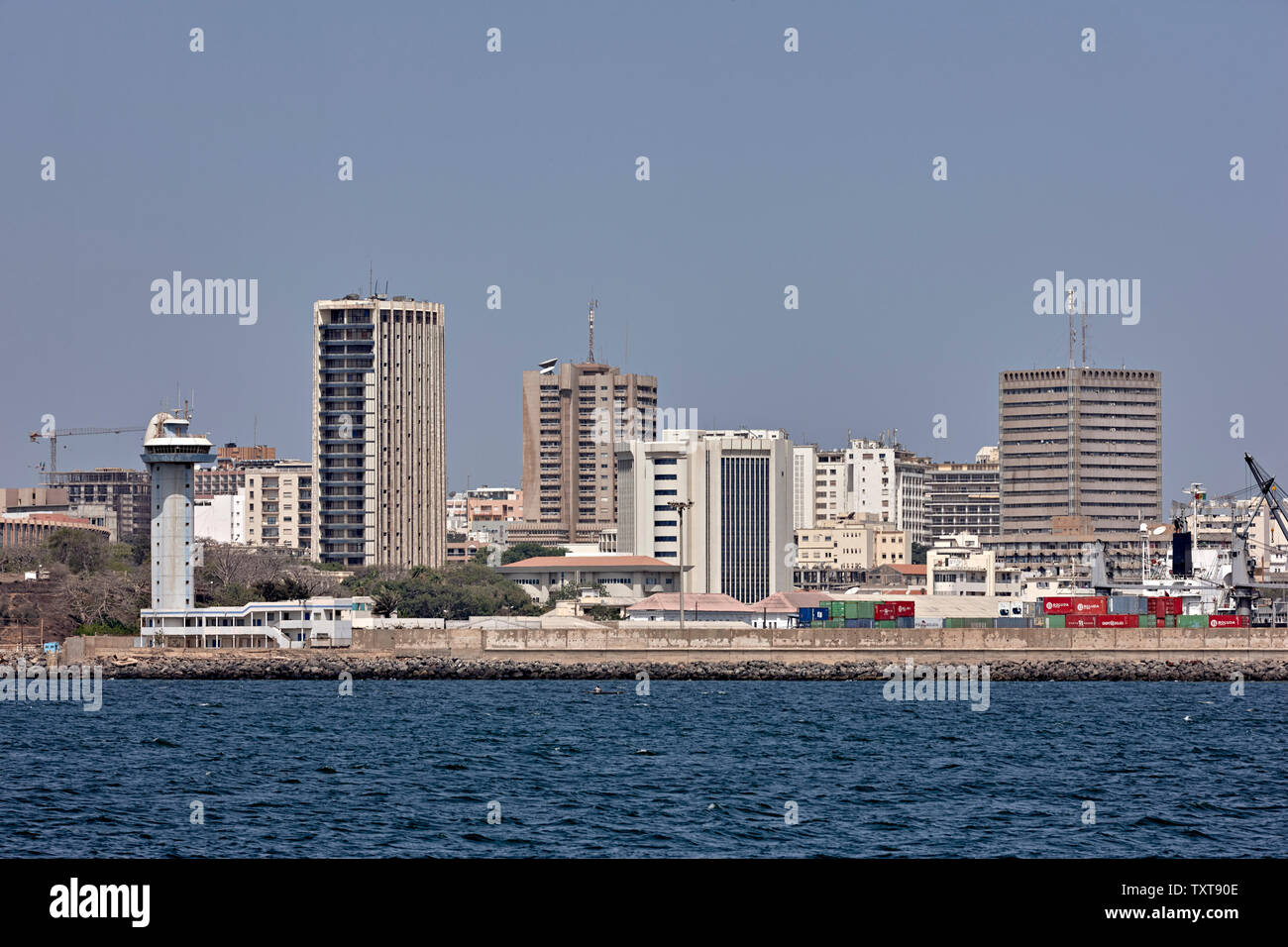 Die Skyline von Dakar Senegal Afrika Stockfoto