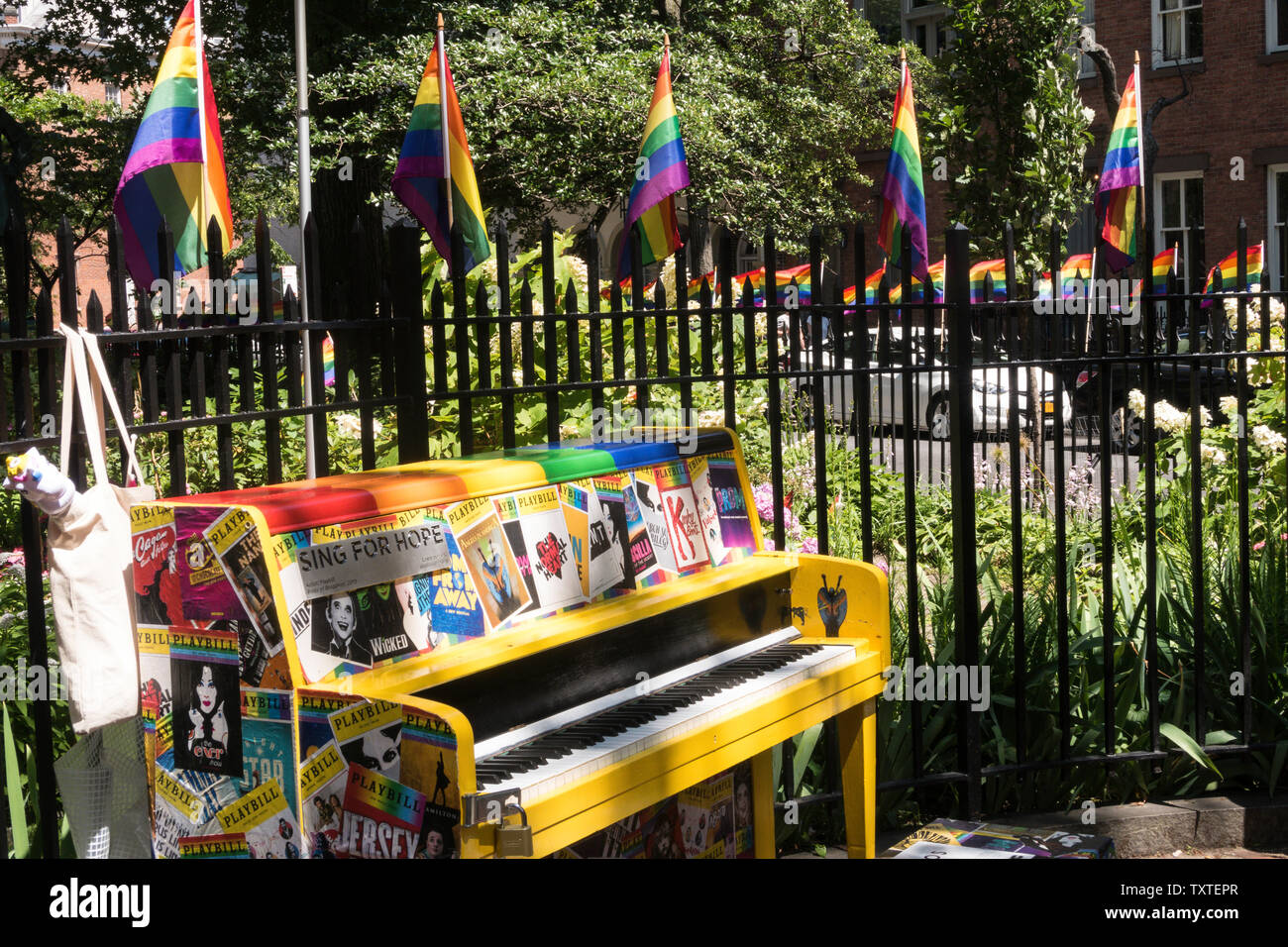 Die Stonewall National Monument befindet sich in Greenwich Village, New York City, USA Stockfoto
