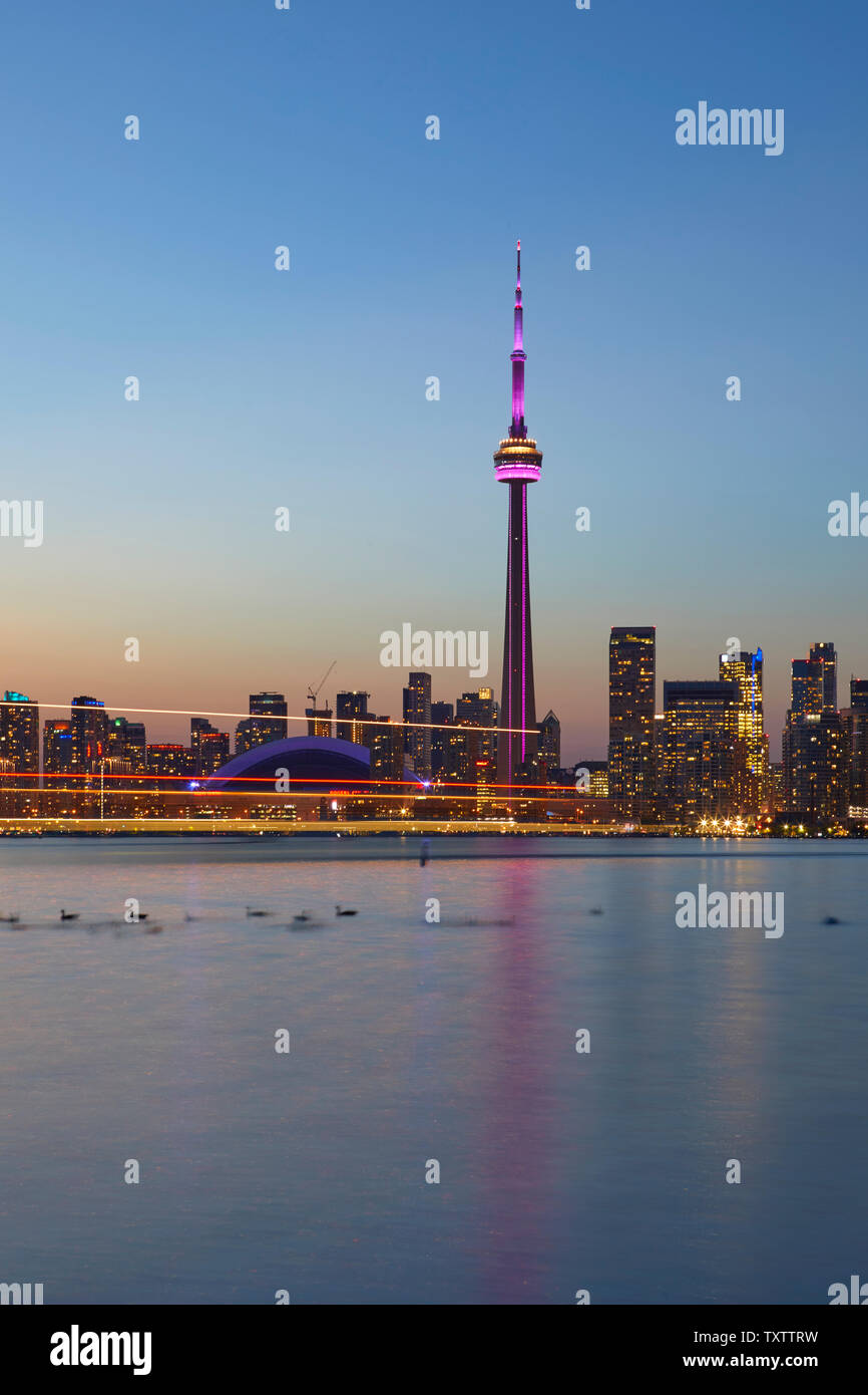 Skyline von Toronto mit den berühmten CN Tower, Ontario, Kanada Stockfoto