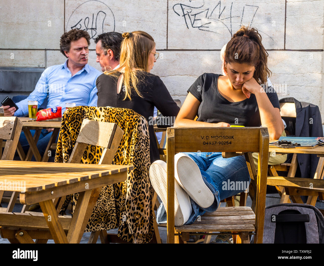 Café Kultur, Brüssel Stockfoto