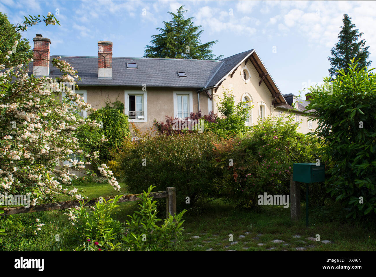 Detail einer alten Cottage-style house in der chevreuse Valley in der Nähe von Paris, Frankreich Stockfoto