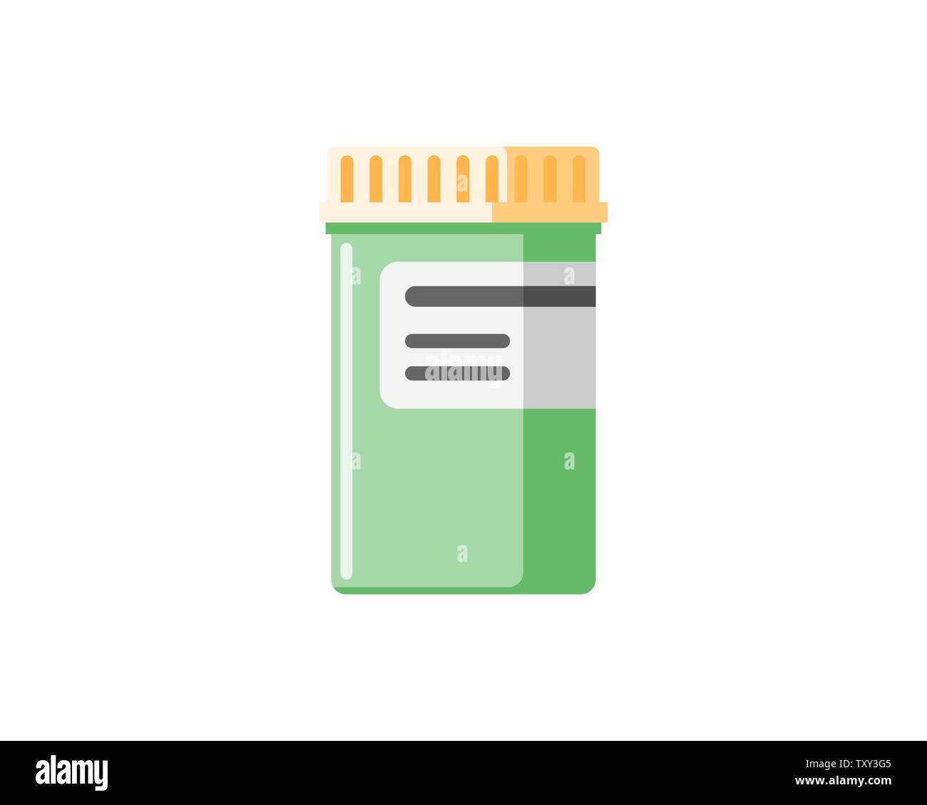 Pille Flasche für Kapseln. Medizinische container Jar für Arzneimittel, Tabletten und Medizin flachbild Vector Illustration Stock Vektor