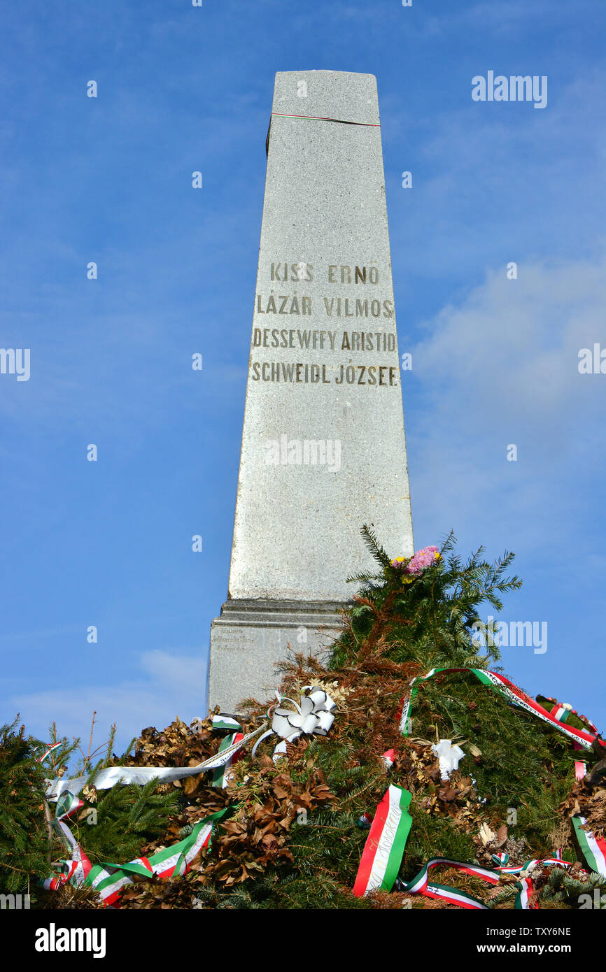 Denkmal der Märtyrer von Arad die Ungarische Unabhängigkeitskrieg (1848-1849), Arad, Rumänien Stockfoto