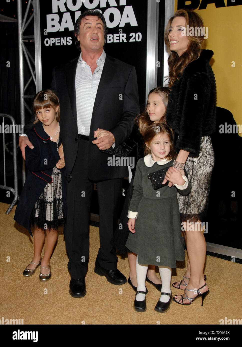 Sylvester Stallone (2-L), Autor, Regisseur und Star der motion picture ...