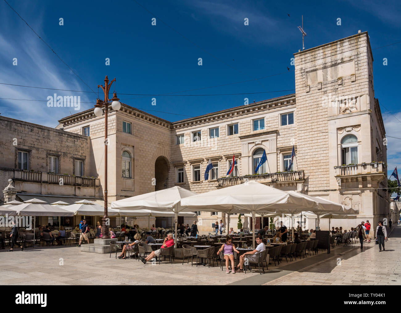 Völker Platz in der Altstadt von Zadar in Kroatien Stockfoto