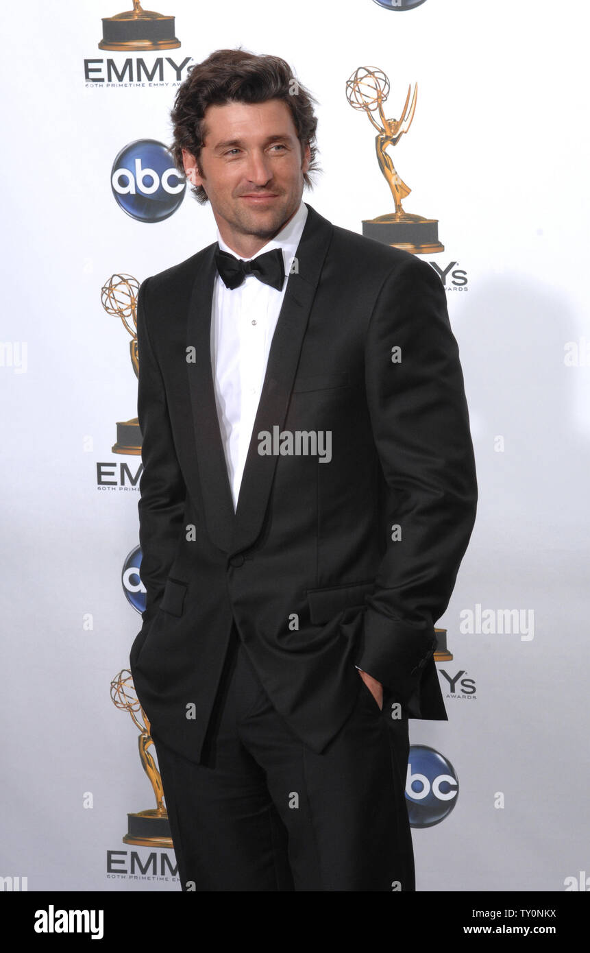 Patrick Dempsey wird Backstage in der 60Th Primetime Emmy Awards auf der Nokia Center in Los Angeles am 21. September 2008. (UPI Foto/Scott Harms) Stockfoto