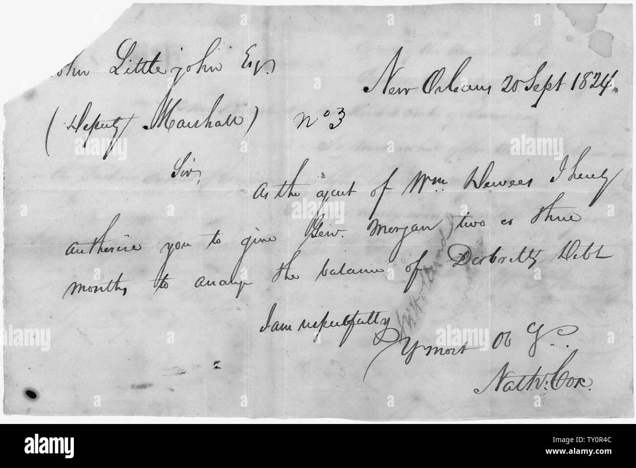 Dokument eingereicht bei United States v. Haden Edwards Stockfoto