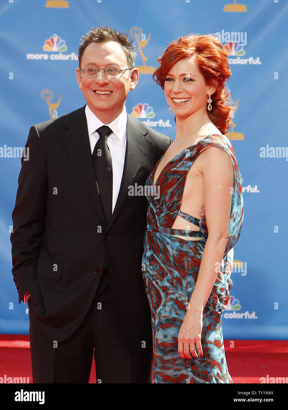 Carrie Preston und ihr Mann Michael Emerson am 62. Primetime Emmy Awards im Nokia Theater in Los Angeles am 29. August 2010. UPI/Lori Shepler Stockfoto