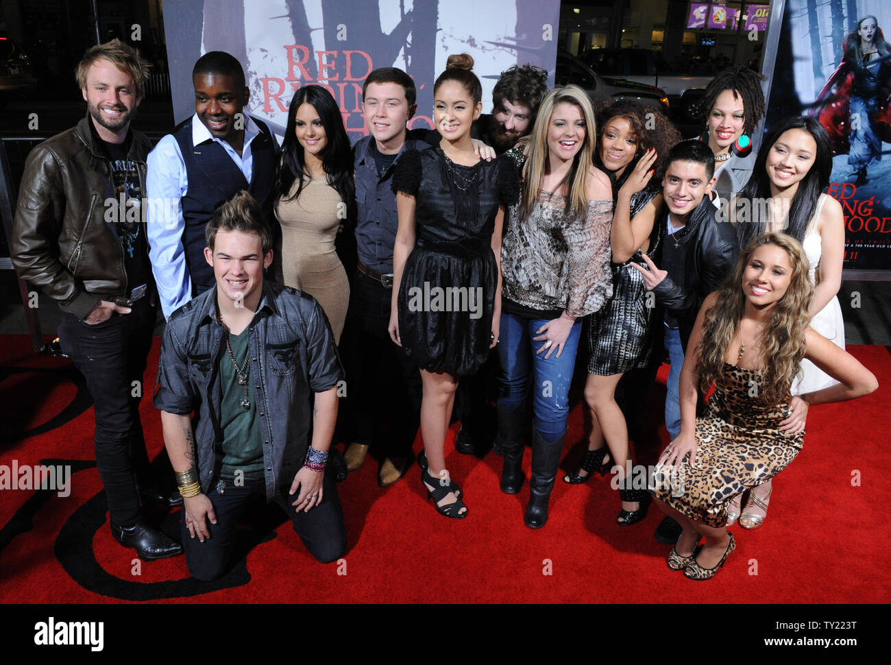 "Finalisten American Idol" Besuchen die Premiere der motion picture fantasy Thriller 'Red Riding Hood', am Grauman's Chinese Theater in Hollywood" in Los Angeles am 7. März 2011. UPI/Jim Ruymen Stockfoto