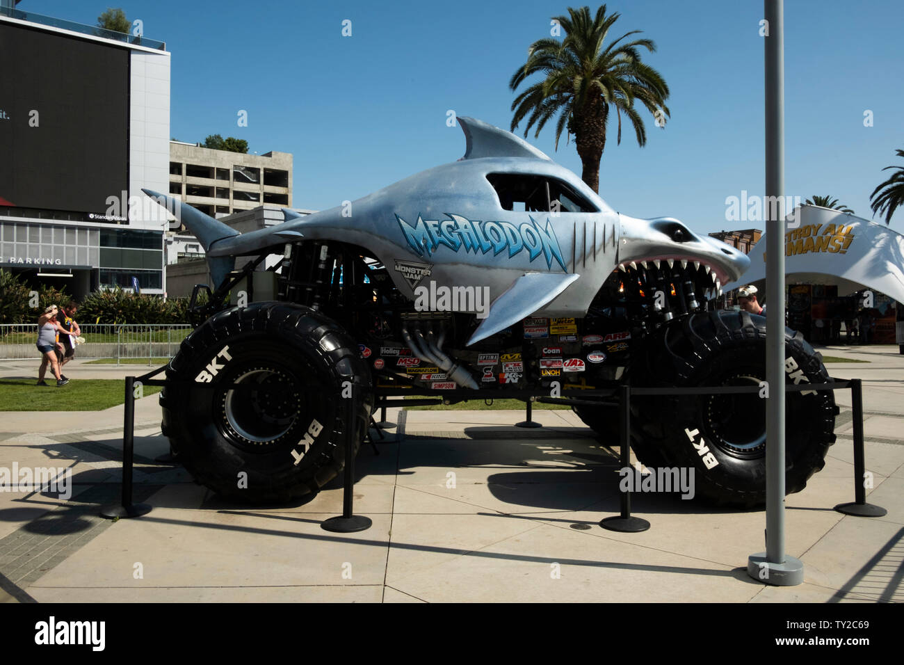 Art car Förderung des elektronischen Gaming Company. E3 - Electronic Entertainment Expo - Los Angeles, Kalifornien, Vereinigte Staaten von Amerika Stockfoto