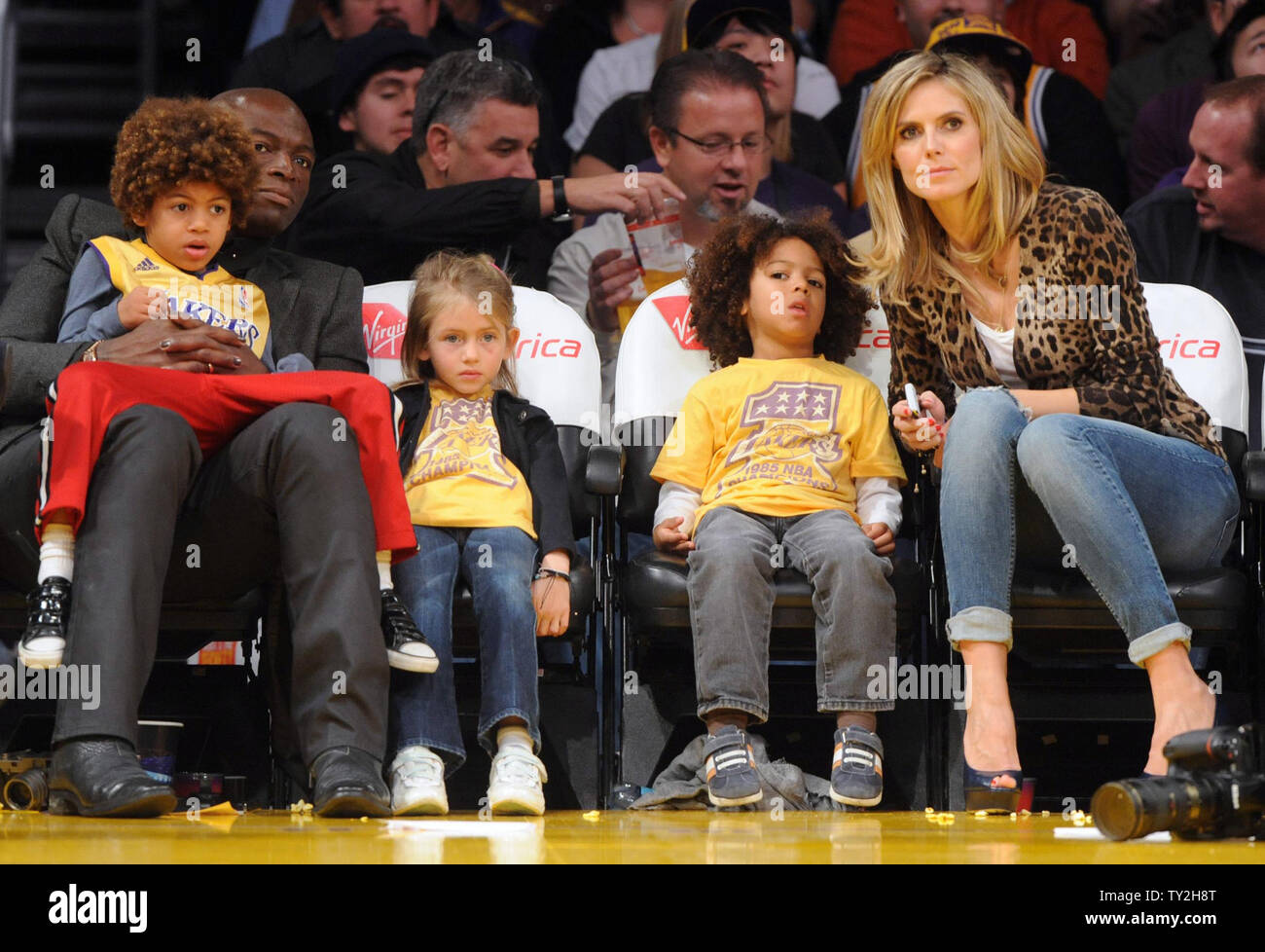 Der britische Sänger Seal und seine Frau, Deutsche Model Heidi Klum