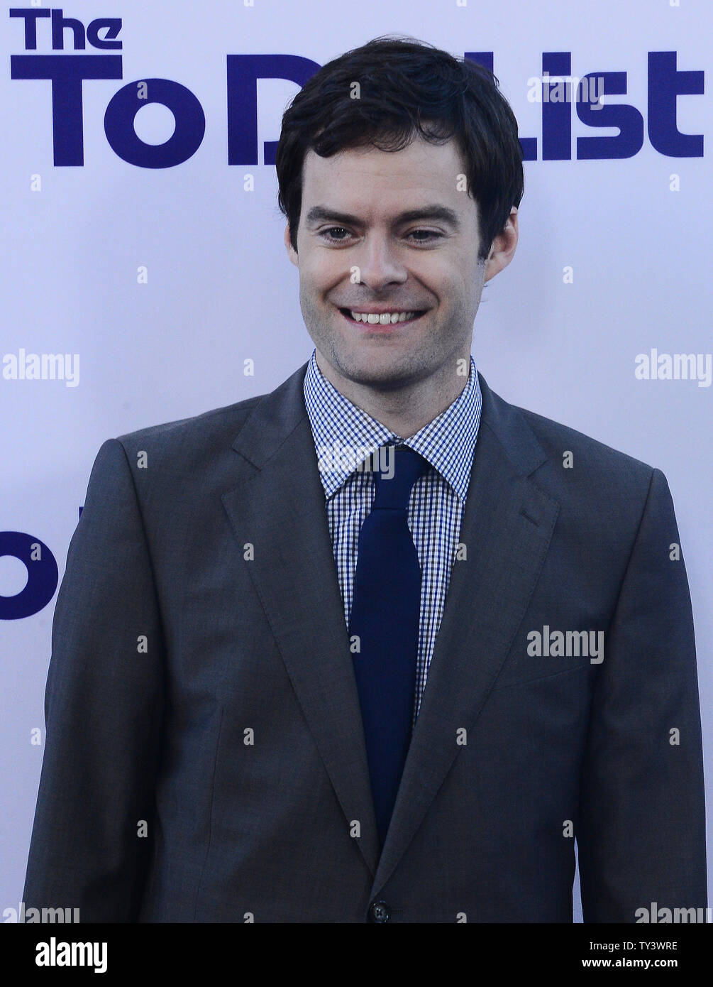 Schauspieler Bill Hader besucht die "die Liste" Premiere auf der Bruin Theater im Westwood Abschnitt von Los Angeles am 23. Juli 2013 tun. "Die Liste" ist eine Komödie über einen High School valedictorian Tun, Brandy Clark gespielt von AUBREY PLAZA, der unter Druck gesetzt fühlt sich sexuell erfahrenen zu werden und macht eine Liste der Dinge, vor der Teilnahme an der Hochschule in dem Fall zu erreichen. UPI/Jim Ruymen Stockfoto