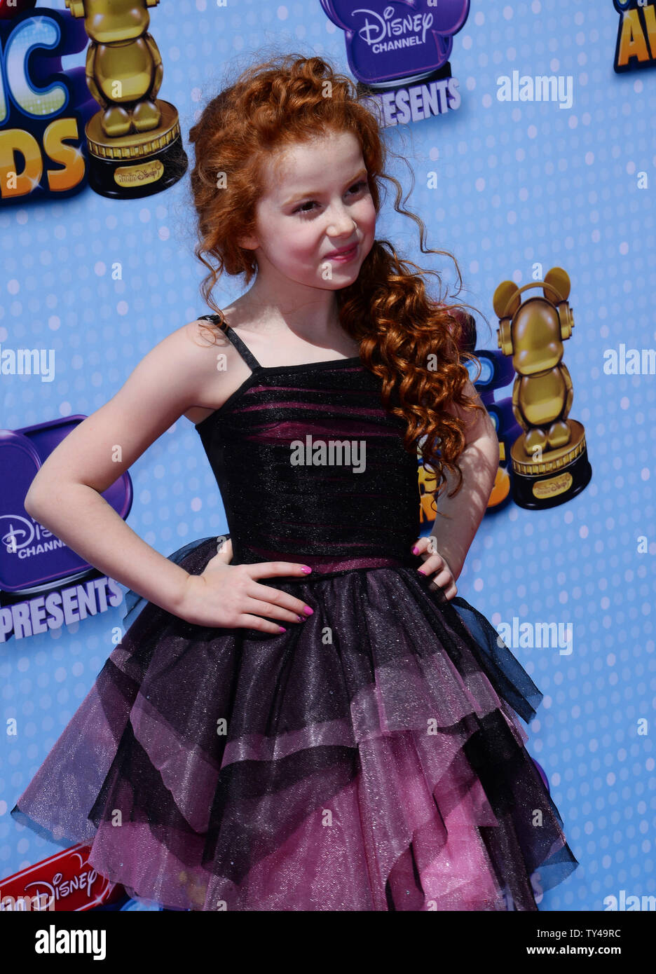 Schauspielerin Francesca Capaldi besucht die Radio Disney Music Awards bei Nokia Theater in Los Angeles am 25. April 2014. UPI/Jim Ruymen Stockfoto