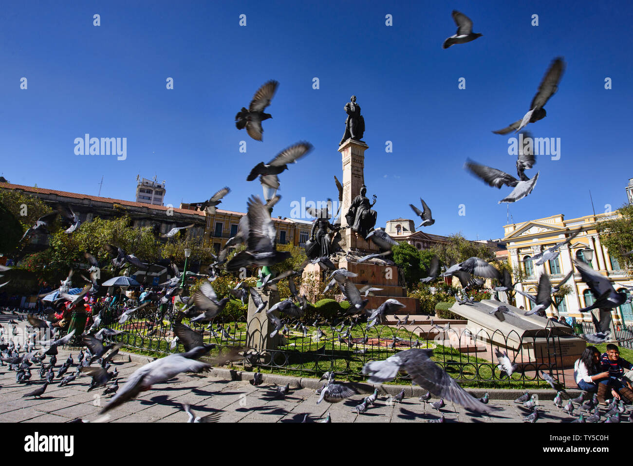 Plaza Murillo und National Congress. La Paz. Bolivien Stockfoto