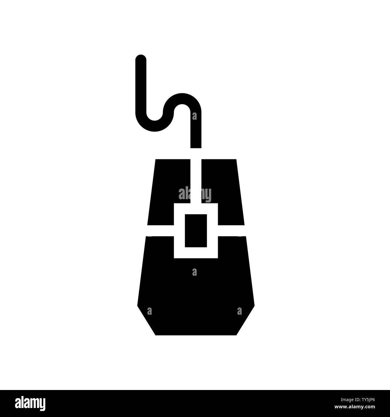 Maus gaming periphere Symbol oder Logo Illustrator. Perfekt für Website, App, Muster, Design, etc. Stockfoto