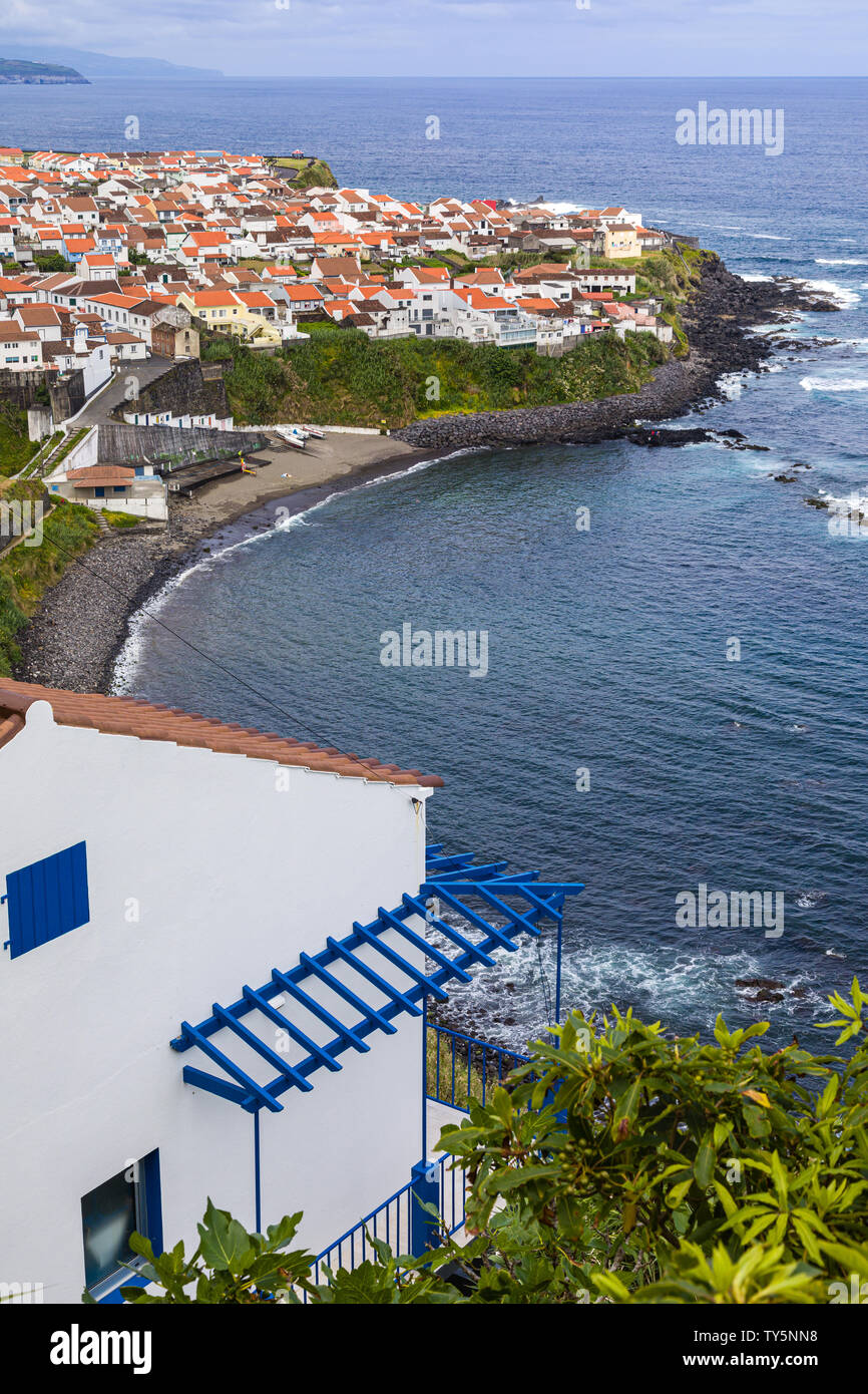 Blick auf die Stadt von Maia auf der Insel Sao Miguel, Azoren Archipel, Portugal Stockfoto