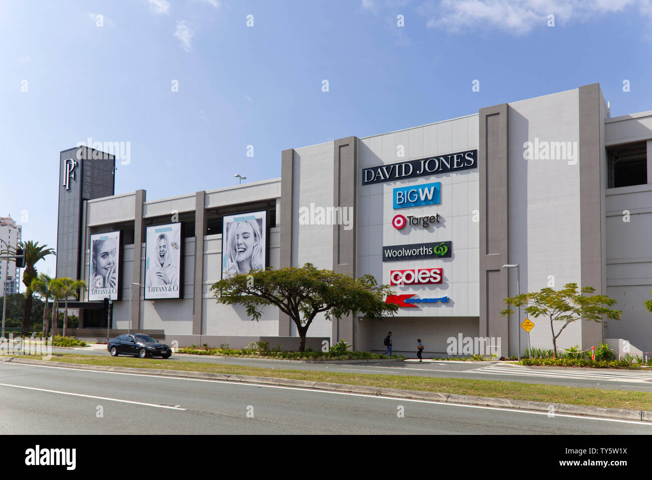 Pacific Fair Shopping Centre Eines der größten Einkaufszentren in Australien entfernt Broadbeach, Gold Coast, Queensland, Australien Stockfoto