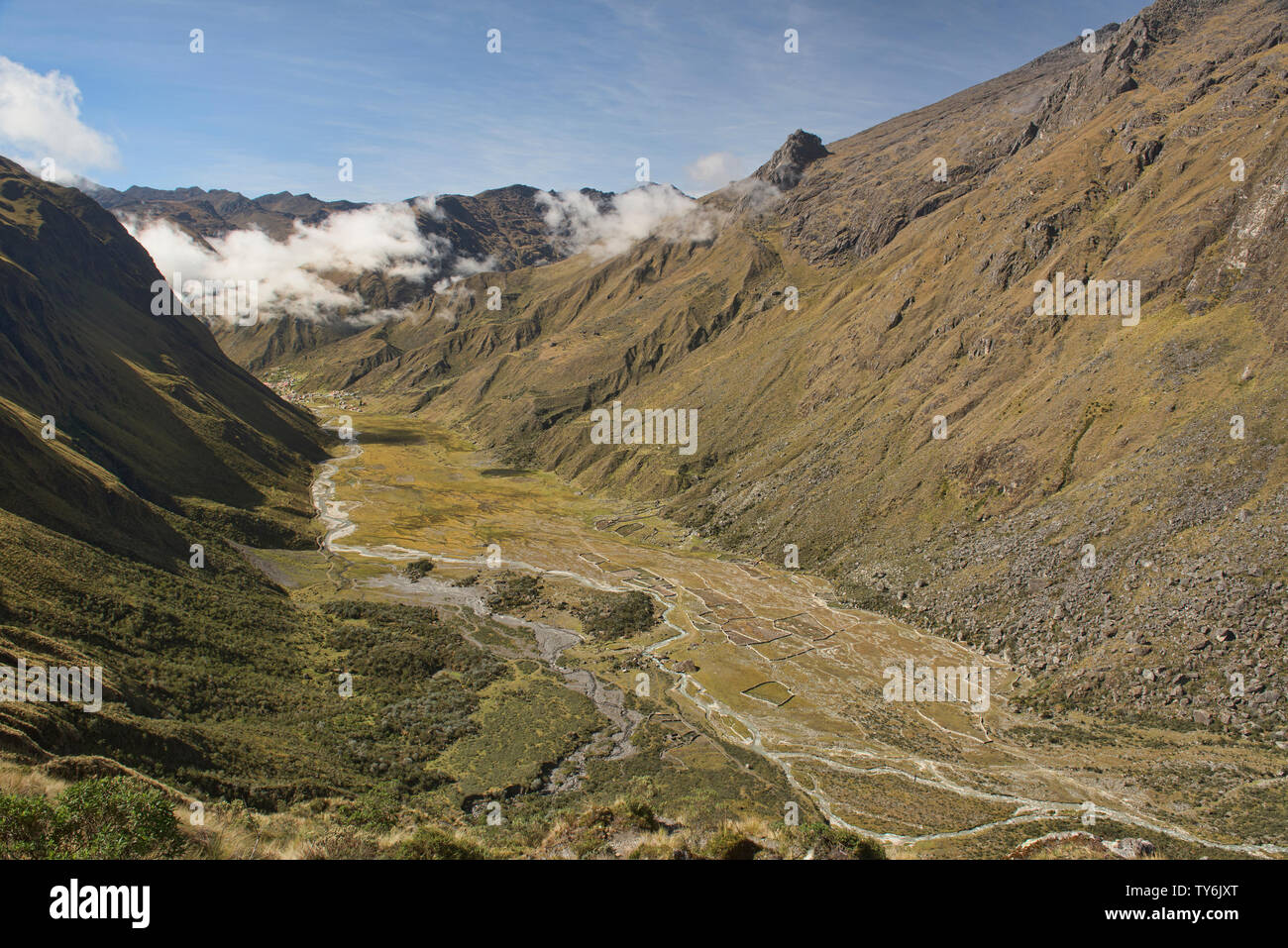 Trekking in der Cordillera Real mountain range, Bolivien Stockfoto