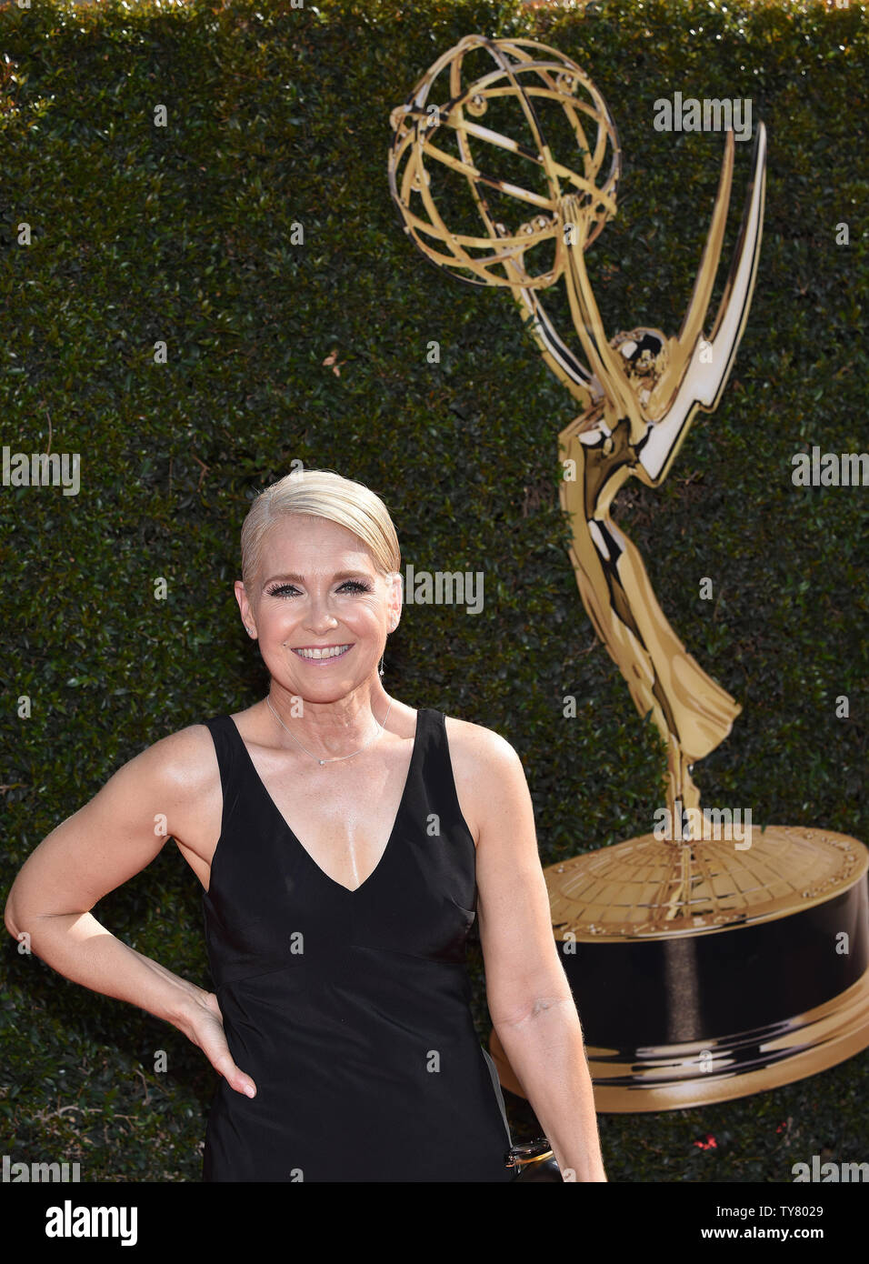 Melissa Reeves kommt auf den roten Teppich für die 45. jährlichen Daytime Emmy Awards am Pasadena Civic Auditorium in Pasadena, Kalifornien am 29. April 2018. Foto von Chris Kauen/UPI Stockfoto
