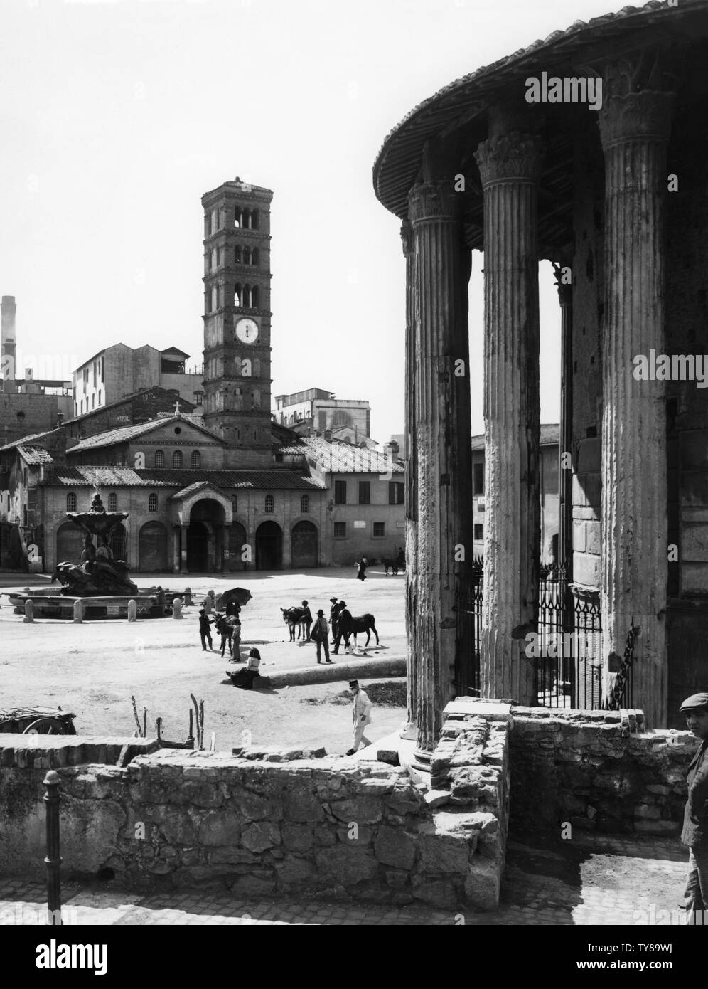 Rom, Piazza Bocca della Verità, 1910-20 Stockfoto