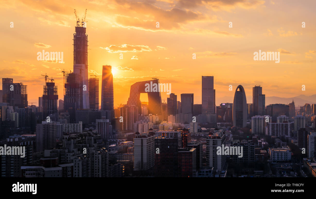 Skyline von Beijing Stockfoto