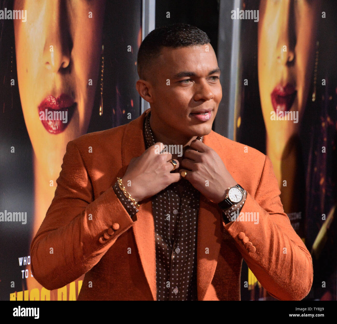 Warf Mitglied Ismael Cruz Cordova besucht die Premiere des Motion picture Thriller 'Miss Bala' im Regal L.A. Leben in Los Angeles am 30 Januar, 2019. Im Remake, basierend auf dem spanischsprachigen Film, Gloria (Gina Rodriguez) findet eine macht Sie nie wusste, sie hatte, als sie in eine gefährliche Welt Kreuz gezeichnet wird grenzüberschreitende Kriminalität. Überleben werden alle von ihr gerissen, Erfindergeist, und Kraft erfordern. Foto von Jim Ruymen/UPI Stockfoto