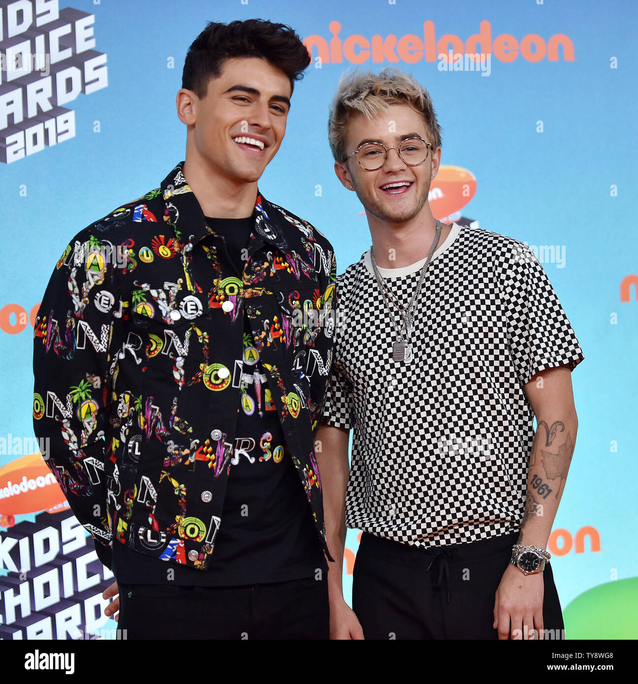 Pop Duo Jack & Jack besucht das Nickelodeon Kids' Choice Awards 2019 an der USC Galen Center in Los Angeles, Kalifornien am 23. März 2019. Foto von Chris Kauen/UPI Stockfoto