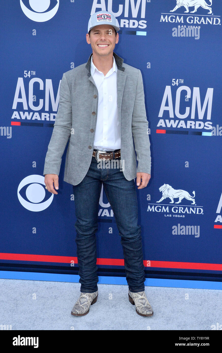 Granger Smith nimmt an der 54. jährlichen Academy der Country Music Awards im MGM Grand Garden Arena in Las Vegas, Nevada am 7. April 2019 statt. Die Sendung wird ausgestrahlt auf CBS leben. Foto von Jim Ruymen/UPI Stockfoto