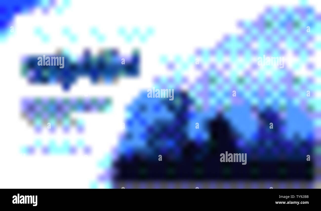 Touristen nehmen Fotos der Hirsche und Pferde. Silhouetten der Naturfotografen. Blaue Landschaft mit Wald, Berge, Tiere, Menschen. Vektor Design für Reisen, fotografische Projekte. Für Text platzieren. Stock Vektor