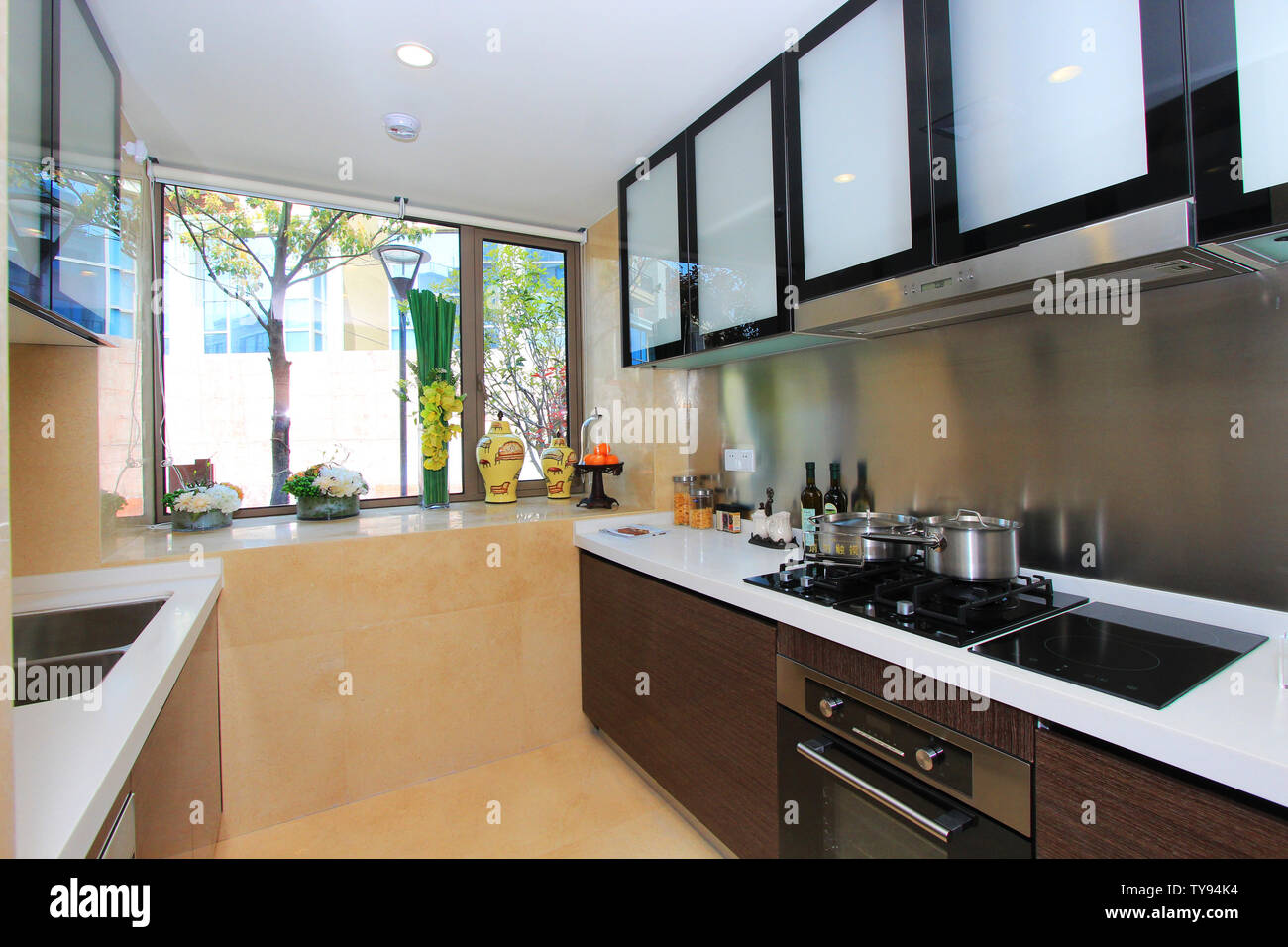 Küche Inneneinrichtung, Interior Design, als köstliche Küche unbegrenzte Ideen für Designer zu bringen Stockfoto