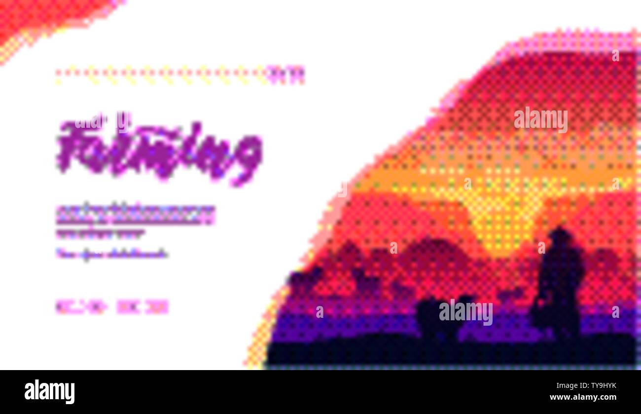 Silhouette der Landwirt mit backet Neben Schafe auf pastorale Hintergrund. Ländliche Landschaft mit Haustieren begrasen auf der Wiese in der Nähe der Ranch. Konzept von Leben und Arbeiten auf dem Bauernhof. Kopieren Sie Platz. Stock Vektor