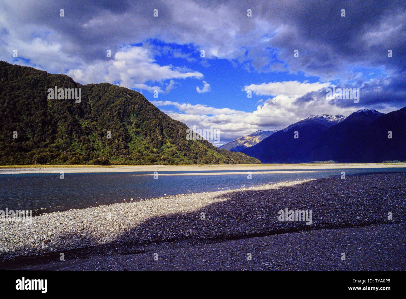 Neuseeland, Südinsel. Foto: © Simon Grosset. Archiv: Bild von einem ursprünglichen Transparenz digitalisiert. Im November 1989 Stockfoto