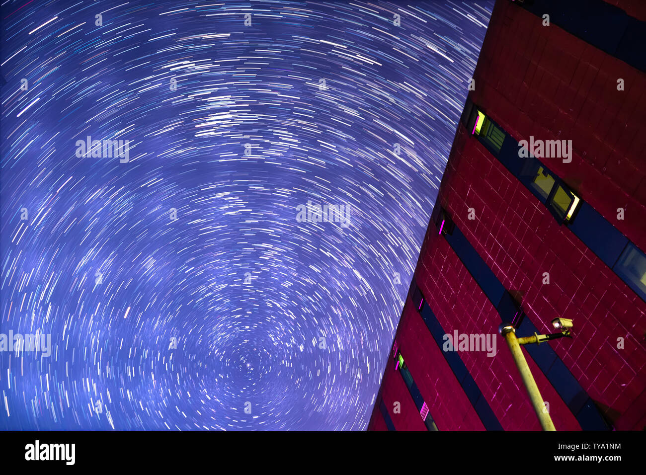 Nachtansicht von Jinggangshan, Tengwang Pavilion Stockfoto