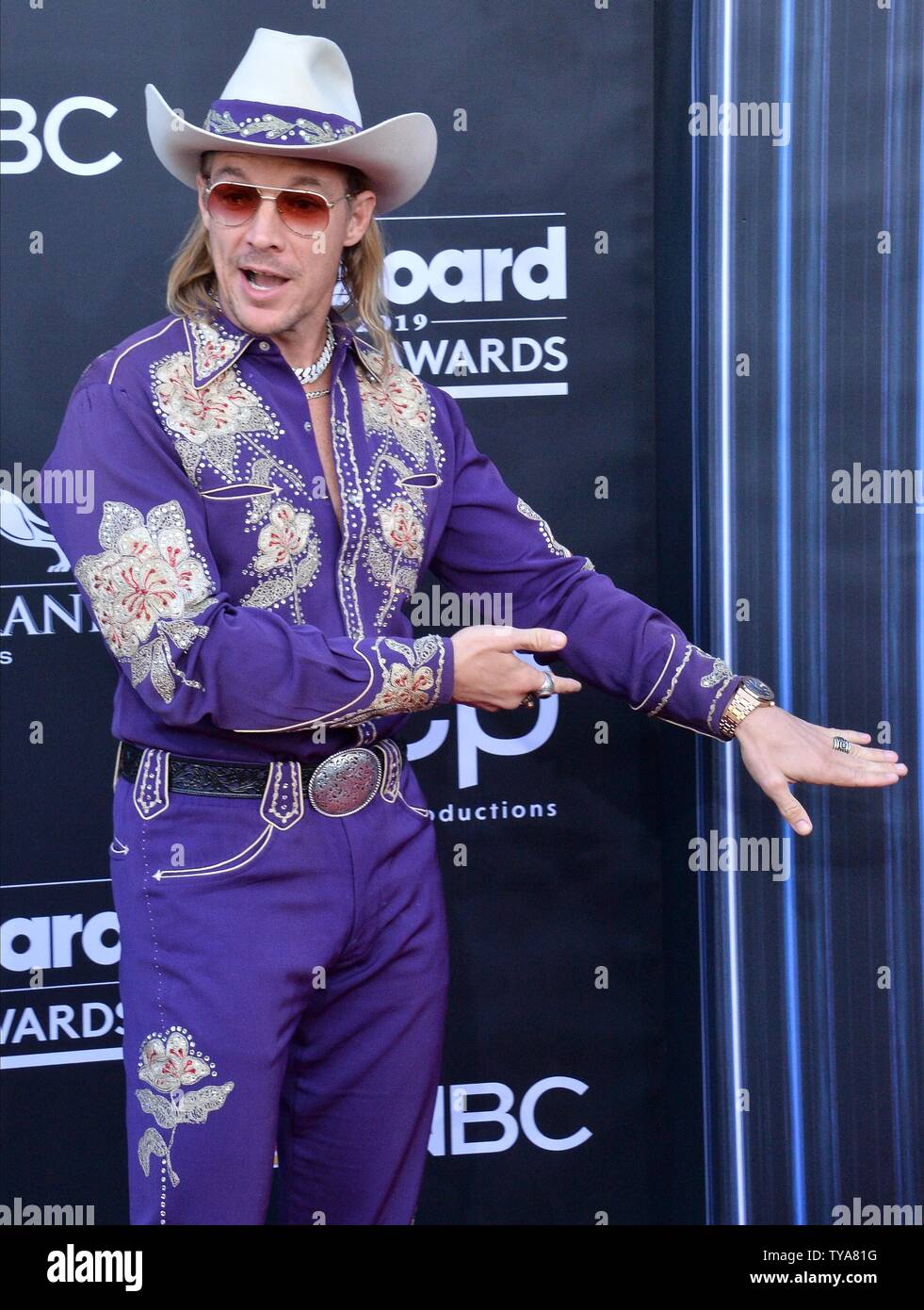 Diplo kommt für die 2019 Billboard Music Awards im MGM Grand Garden Arena in Las Vegas, Nevada am 1. Mai 2019. Foto von Jim Ruymen/UPI Stockfoto