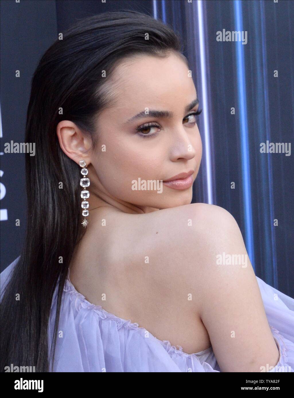 Sofia Carson kommt für die 2019 Billboard Music Awards im MGM Grand Garden Arena in Las Vegas, Nevada am 1. Mai 2019. Foto von Jim Ruymen/UPI Stockfoto