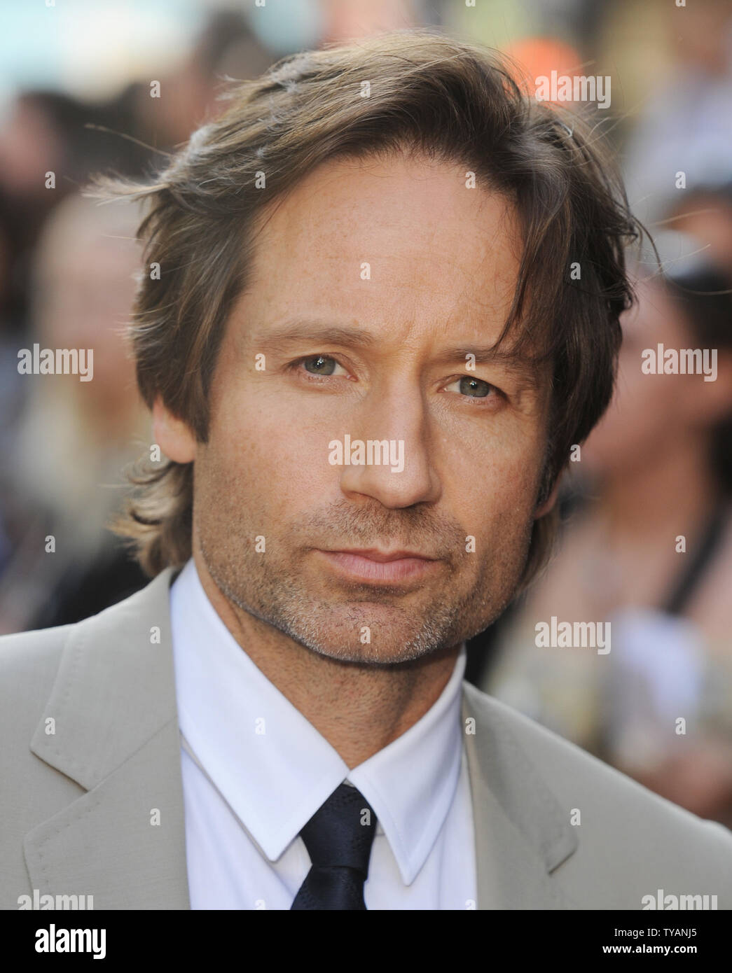 Amerikanische Schauspieler David Duchovny besucht die Premiere von "X-Dateien: Ich möchte glauben' im Empire, Leicester Square in London am 30. Juli 2008. (UPI Foto/Rune Hellestad) Stockfoto