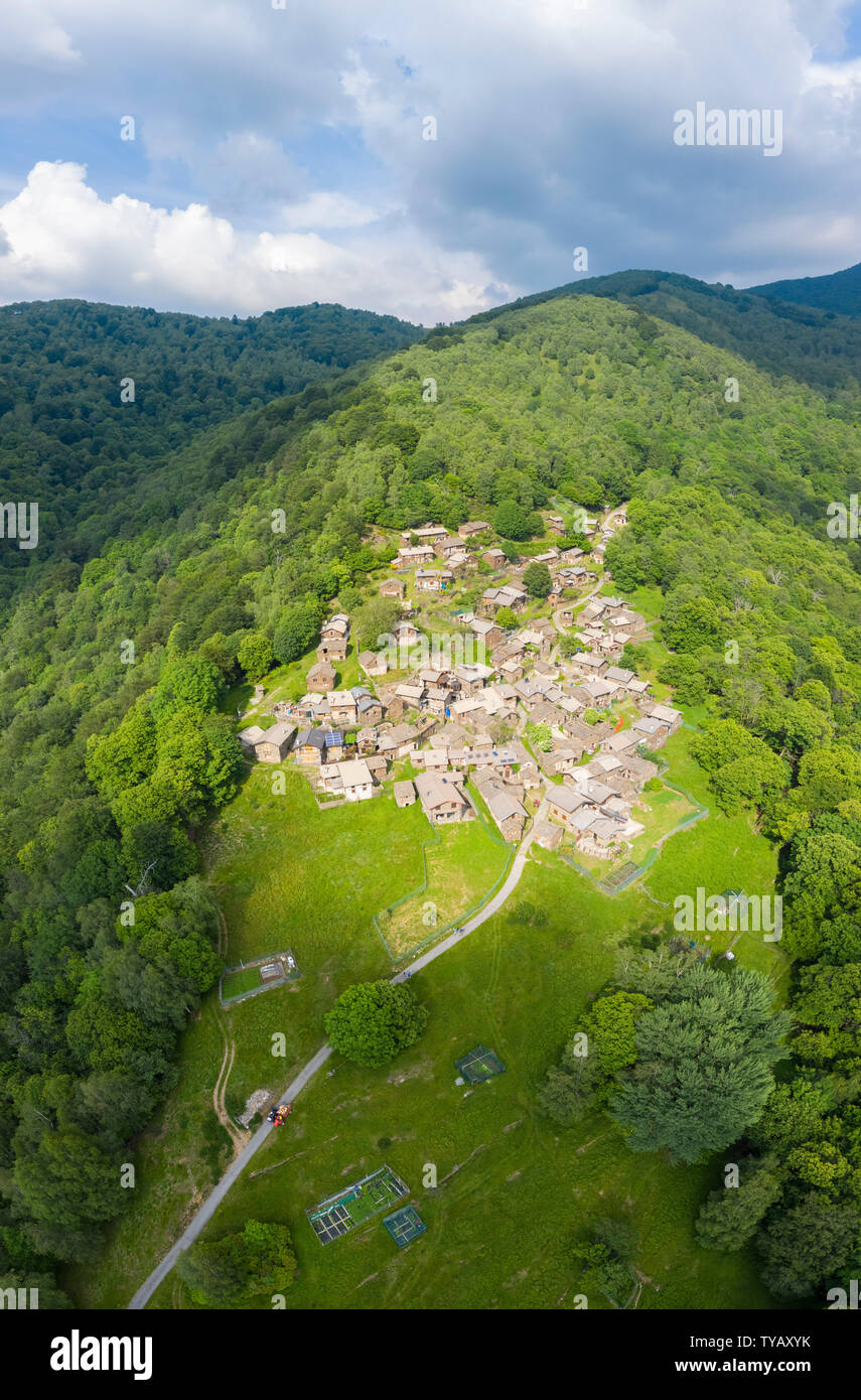 Sarona, Curiglia con Monteviasco, veddasca Tal, Varese, Lombardei, Italien. Stockfoto