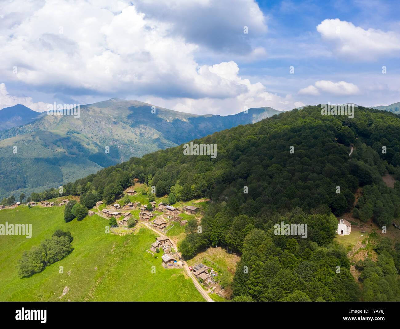 Alpone di Curiglia, Curiglia con Monteviasco, veddasca Tal, Varese, Lombardei, Italien. Stockfoto