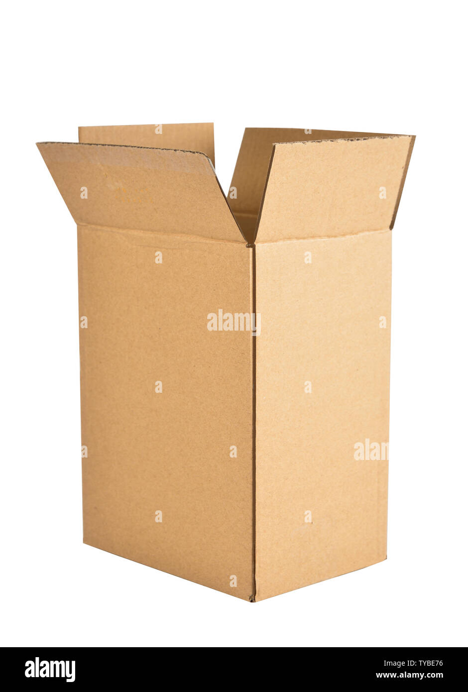 Leeren Karton aus Wellpappe Stockfoto