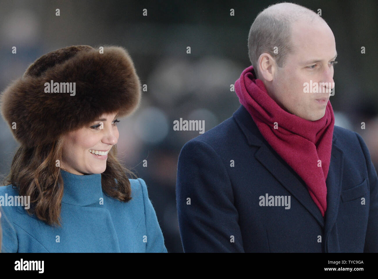 Prinz William, Herzog von Cambridge, und Katharina, Herzogin von Cambridge besuchen Prinzessin Ingrid Alexandra Skulpturenpark als Teil ihrer Royal tour in Oslo am 1. Februar 2018. Foto von Rune Hellestad/UPI Stockfoto